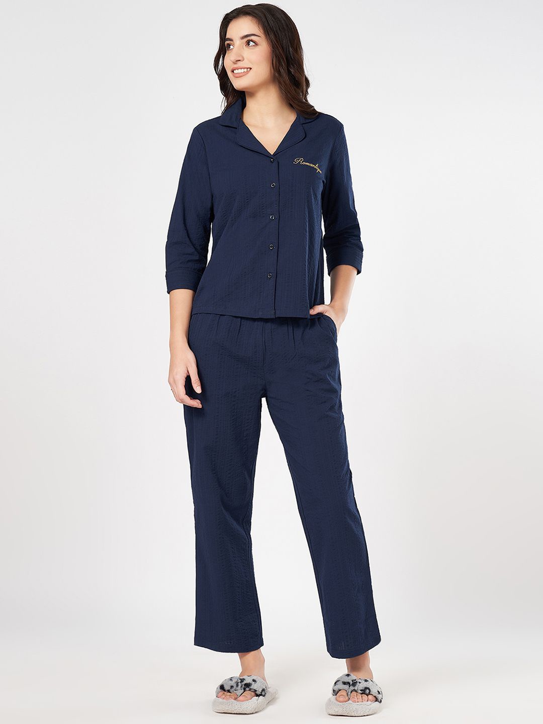 

Dreamz by Pantaloons Women Night suit, Navy blue