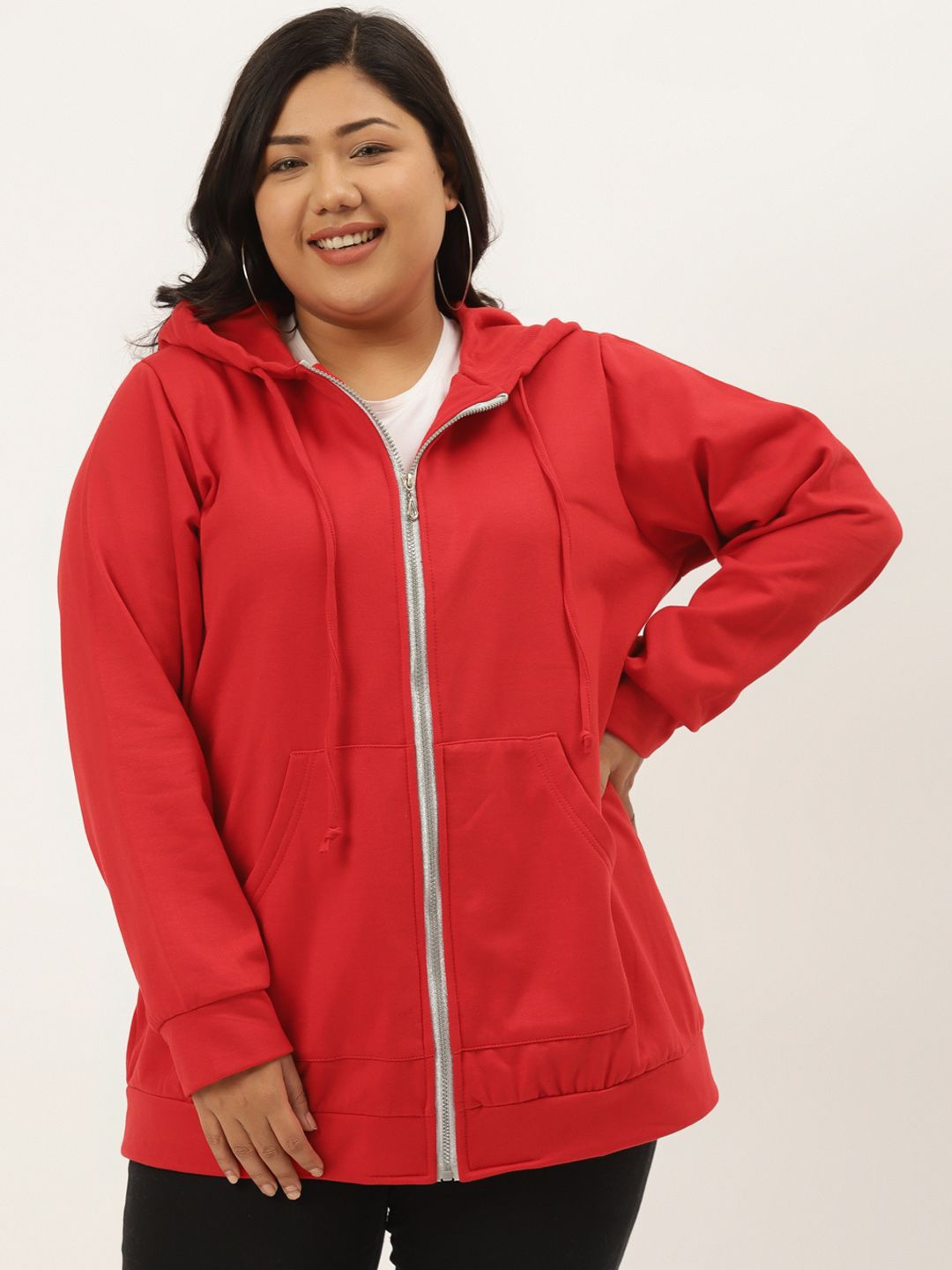 

theRebelinme Women Open Front Jacket, Red