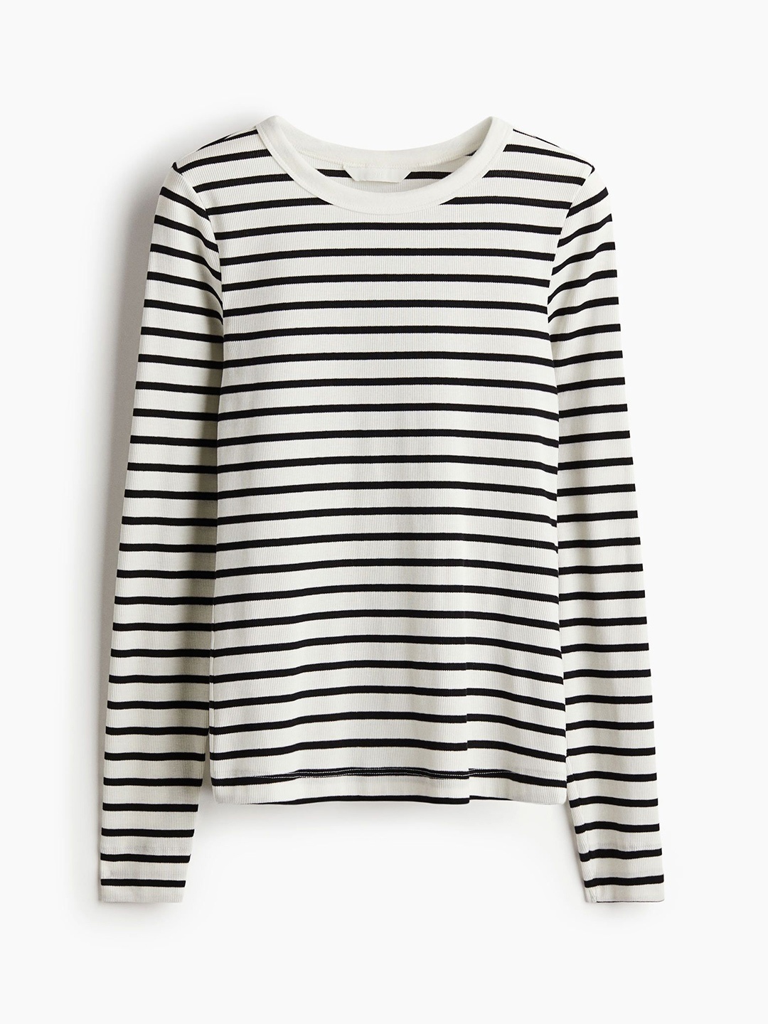 

H&M Women Ribbed Jersey Top, White