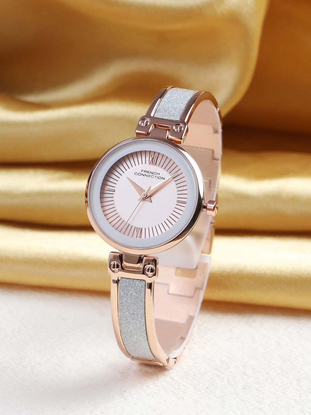 

French Connection Women Dial & Bracelet Style Straps Analogue Watch FCN0108RGM-R, Rose gold