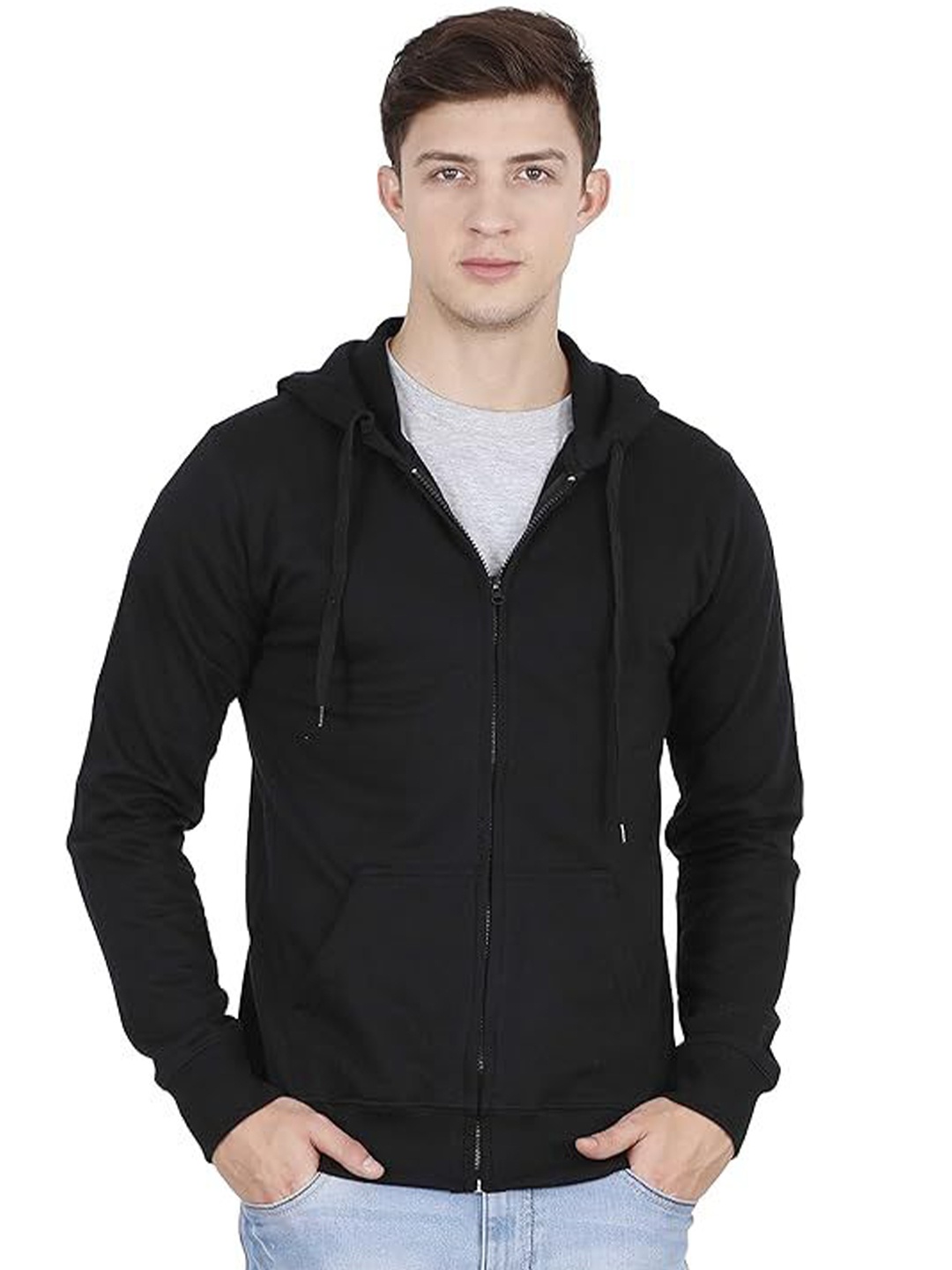 

GAINELL Men Hooded Sweatshirt, Black