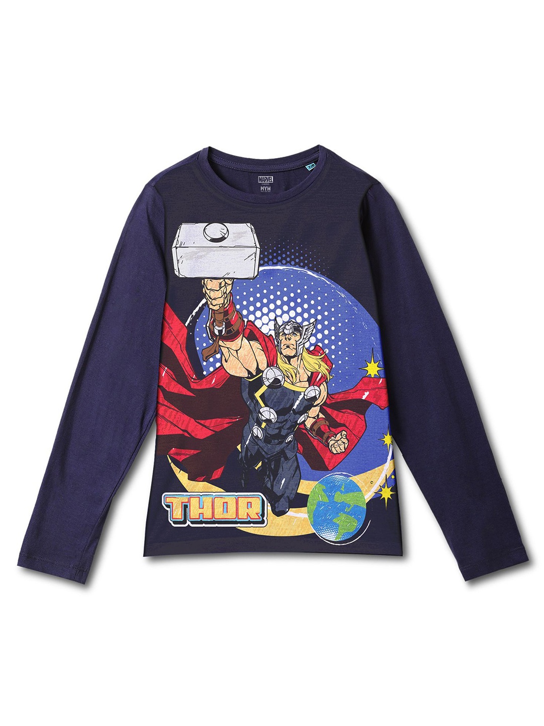 

Wear Your Mind Boys Avengers Printed Applique T-shirt, Blue