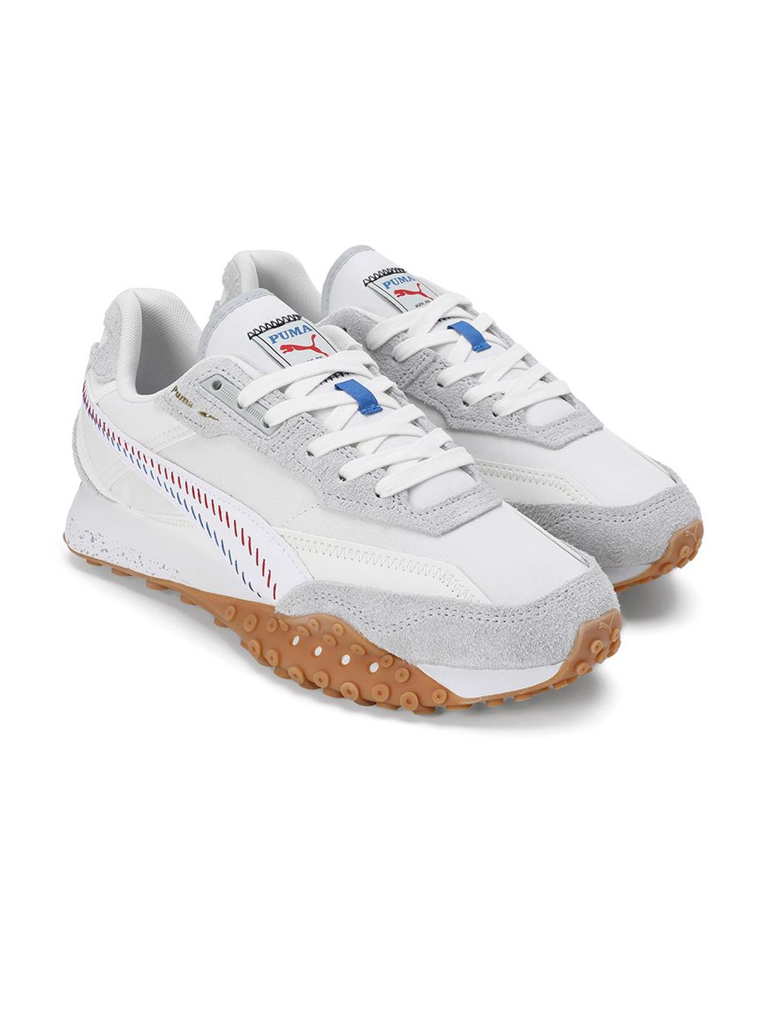 

Puma Blktop Rider Premium Athletics Unisex Colourblocked Sneakers, White