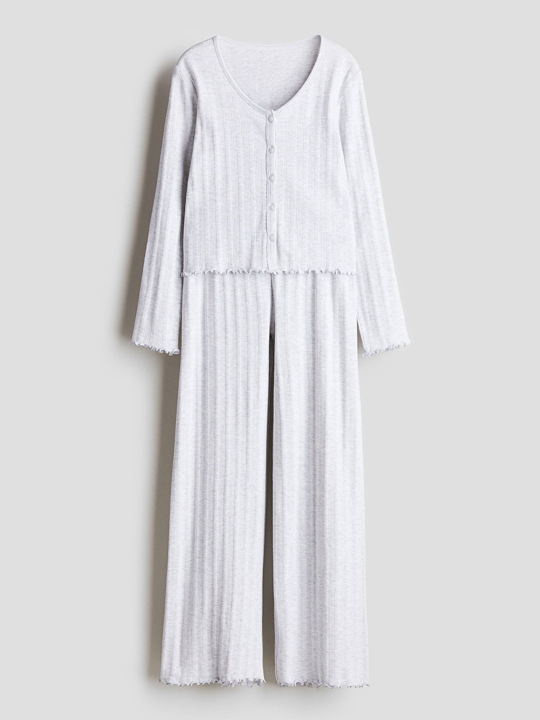 

H&M 2-Piece Pointelle Set, Grey