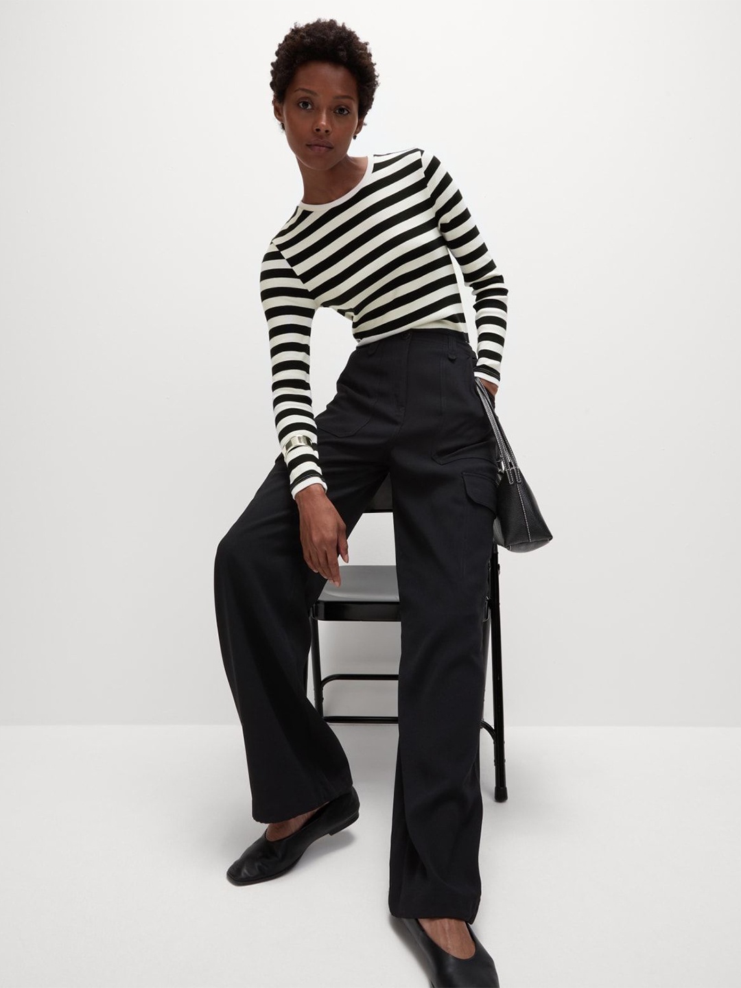 

Marks & Spencer Striped Cotton Top, Multi