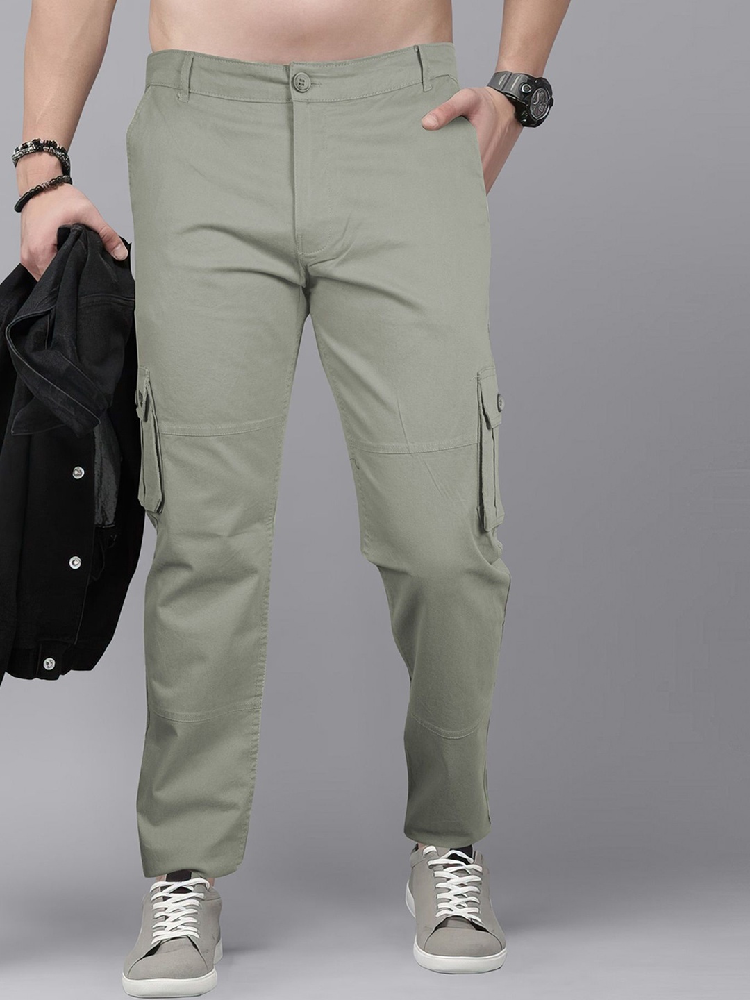 

Jb Just BLACK Men Relaxed Joggers Trousers, Green