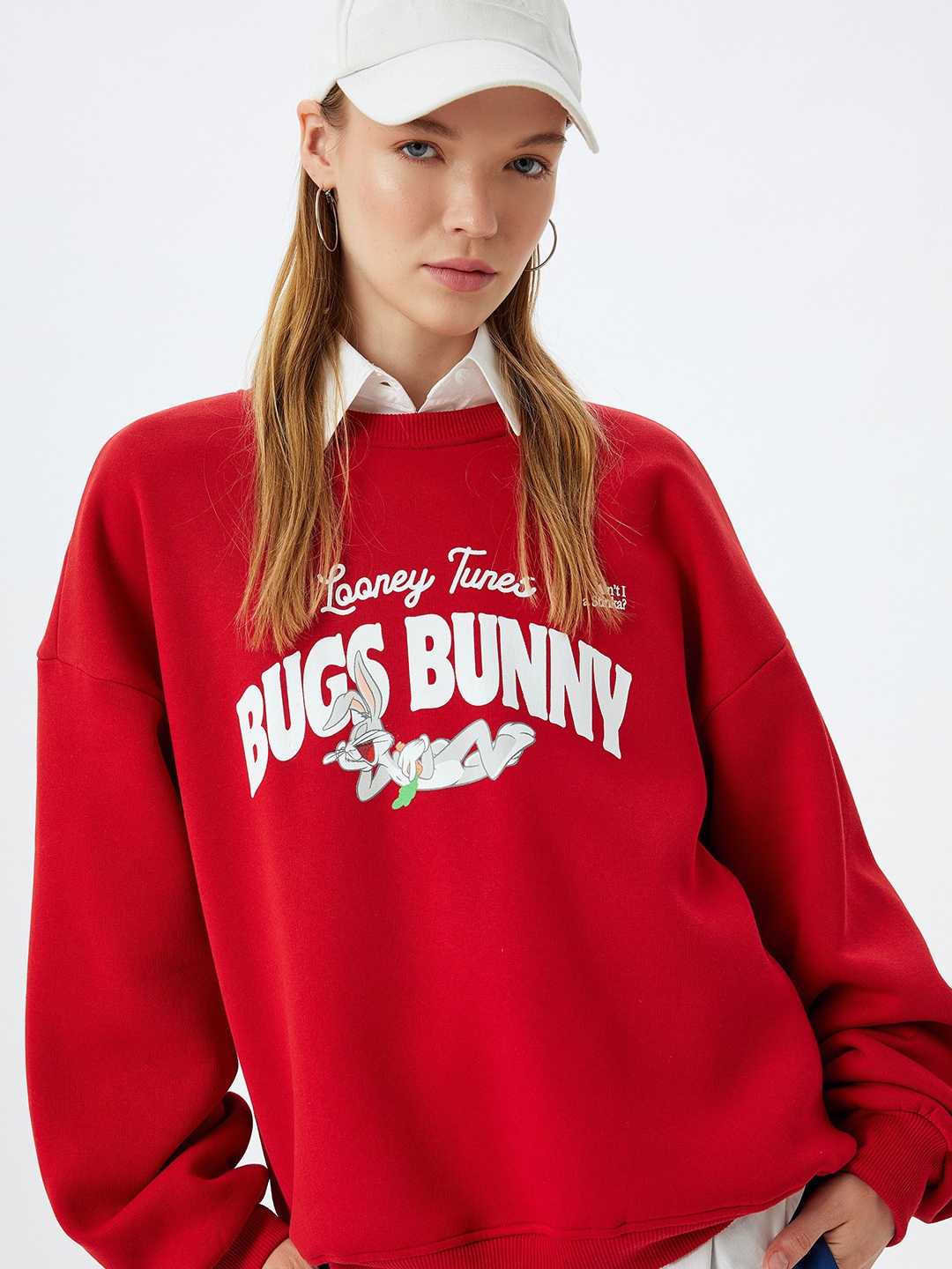 

Koton Women Printed Sweatshirt, Red