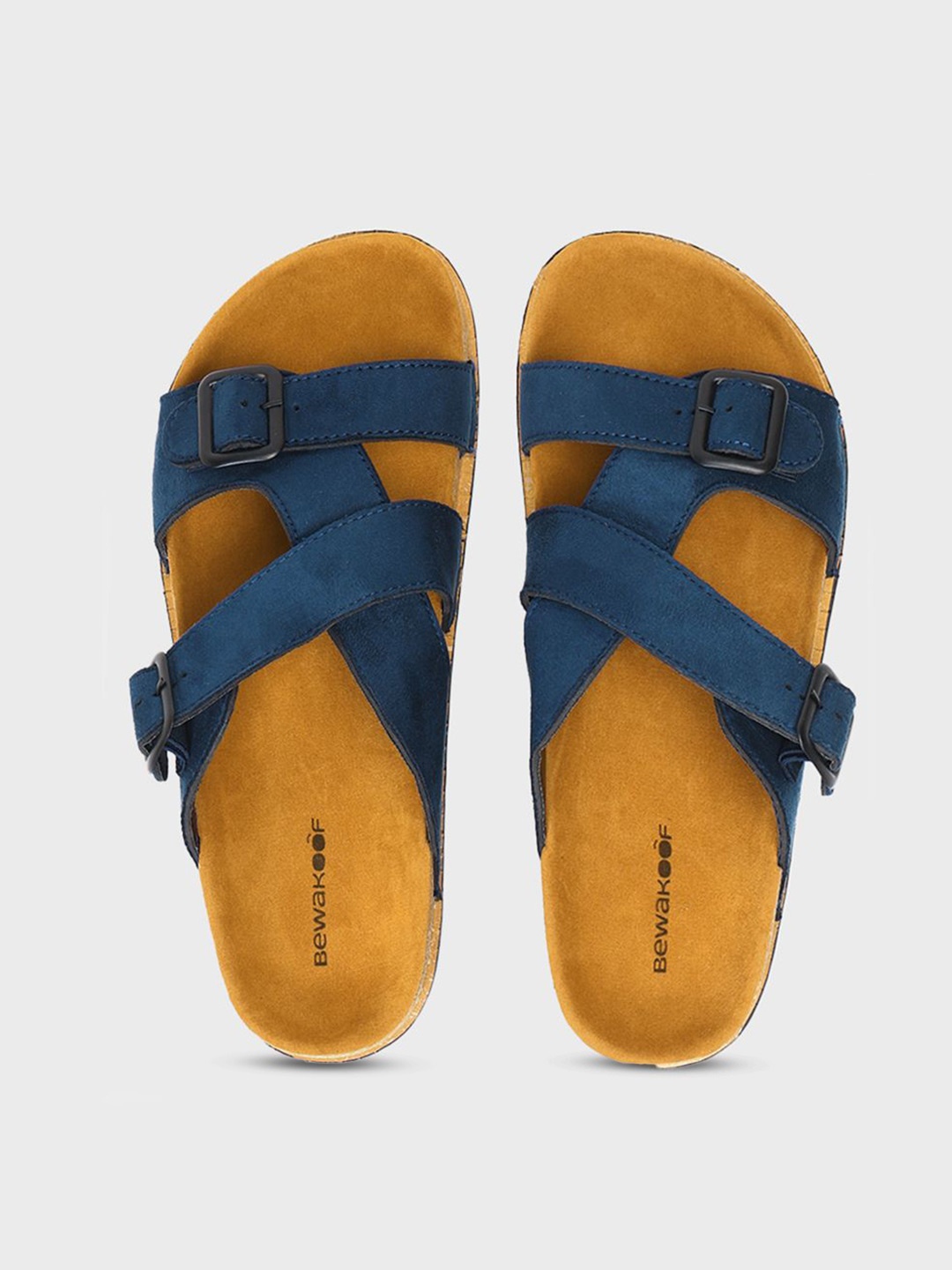 

Bewakoof Men PU Comfort Sandals, Blue