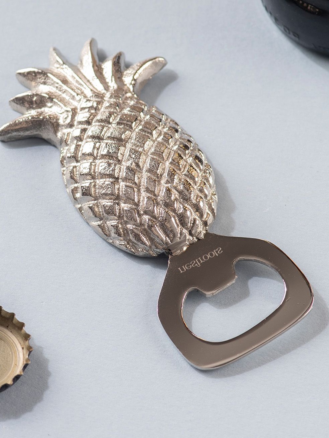 

Nestroots Pineapple Detail Mocktail Bottle Opener, Silver