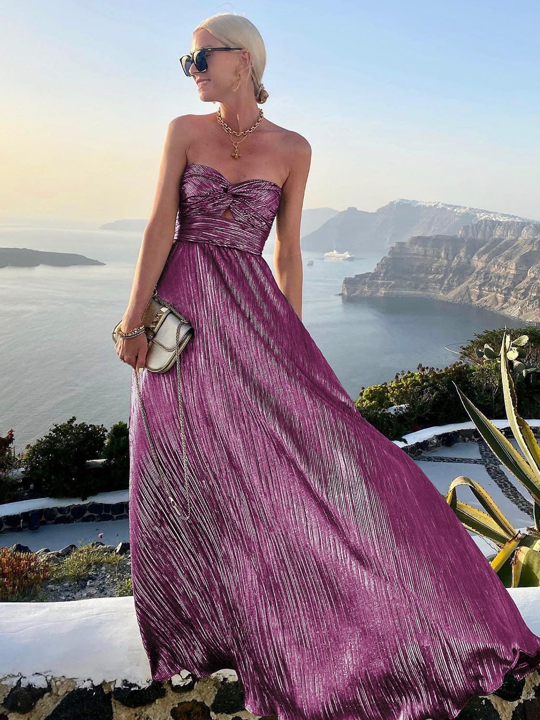 

StyleCast x Revolte Fit & Flare Maxi Dress, Purple