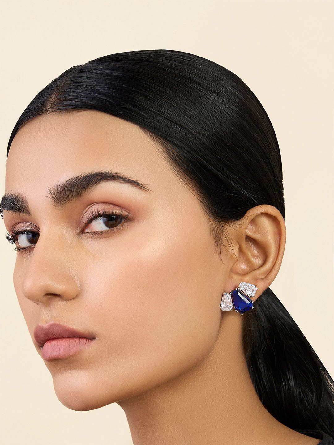 

Isharya Contemporary Studs Earrings, Blue