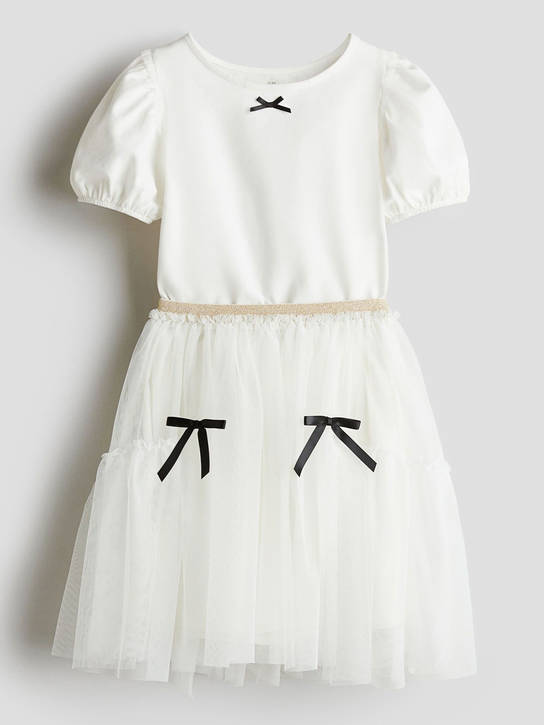 

H&M Girls Fit & Flared Dress, White