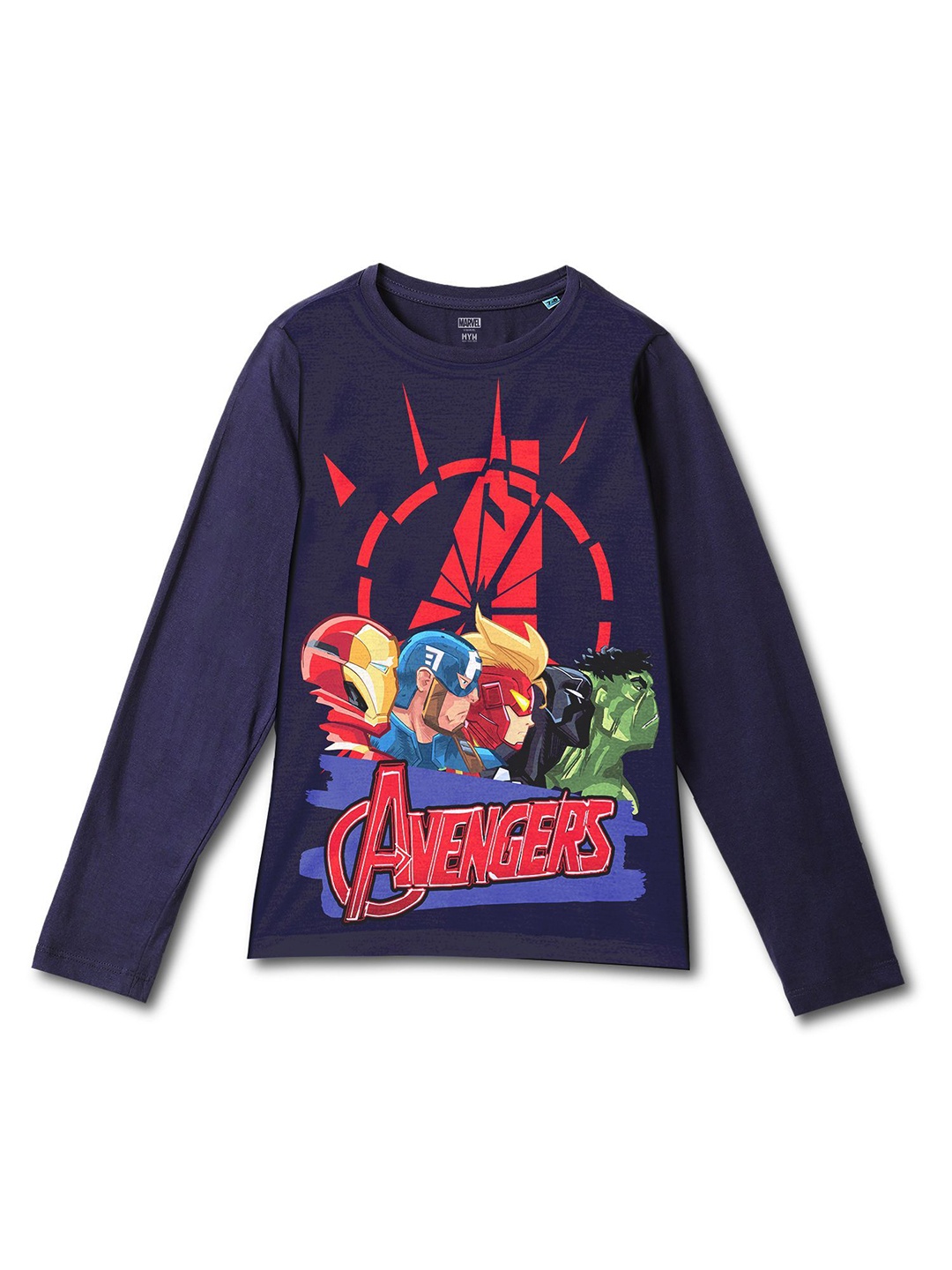 

Wear Your Mind Boys Avengers Printed Applique T-shirt, Blue