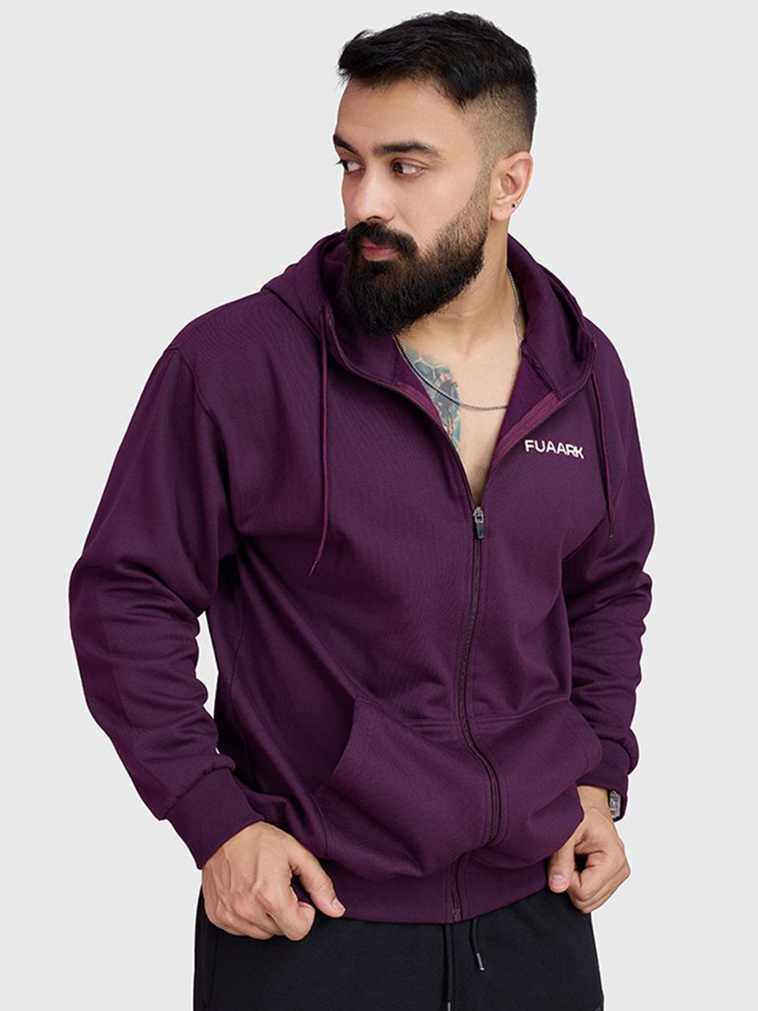 

FUAARK Men Lightweight Training or Gym Sporty Jacket, Purple