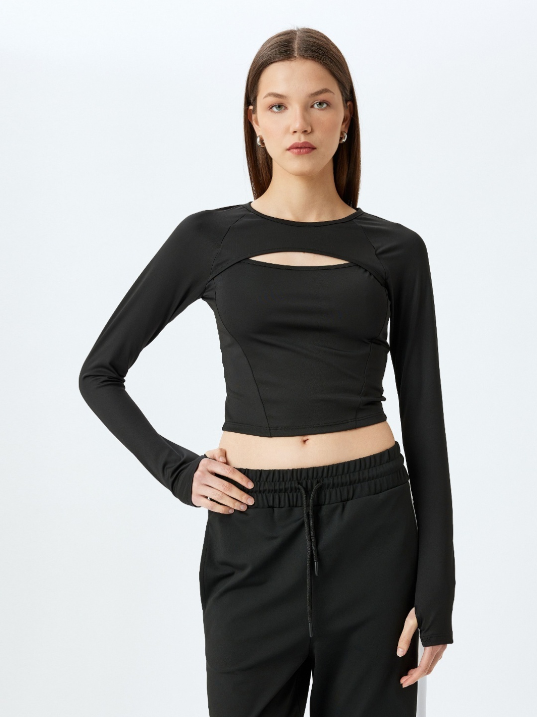 

Koton Women Pockets T-shirt, Black