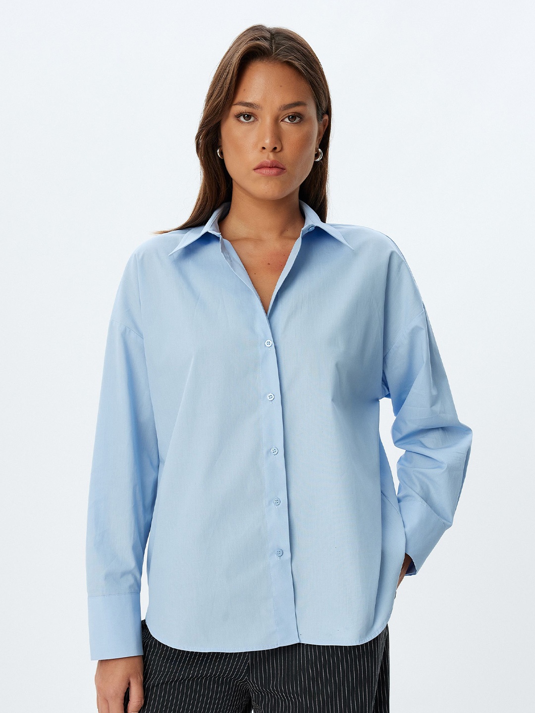 

Koton Women Opaque Casual Shirt, Blue