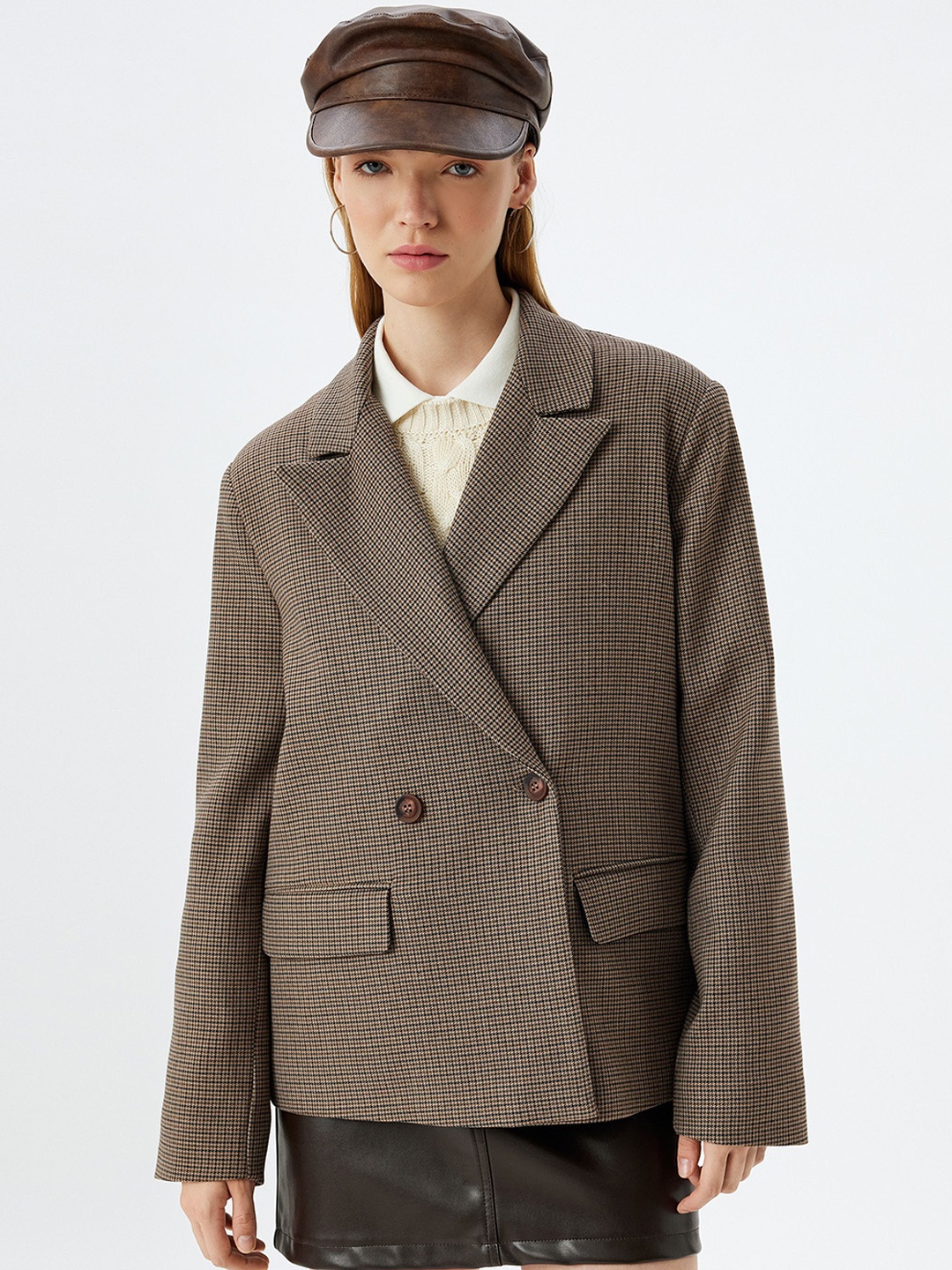 

Koton Women Tailored Jacket, Brown