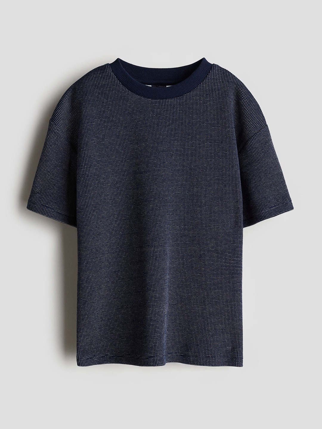 

H&M Boys Textured-Knit T-shirt, Blue