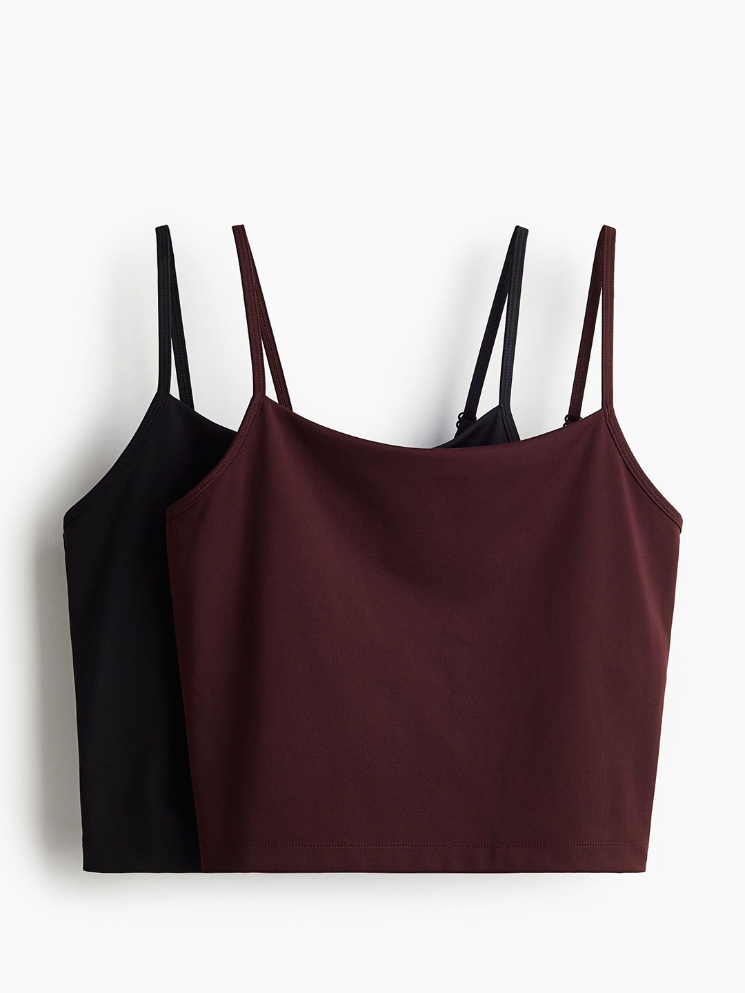 

H&M Women Pack Of 2 Integral Bra Tops, Red