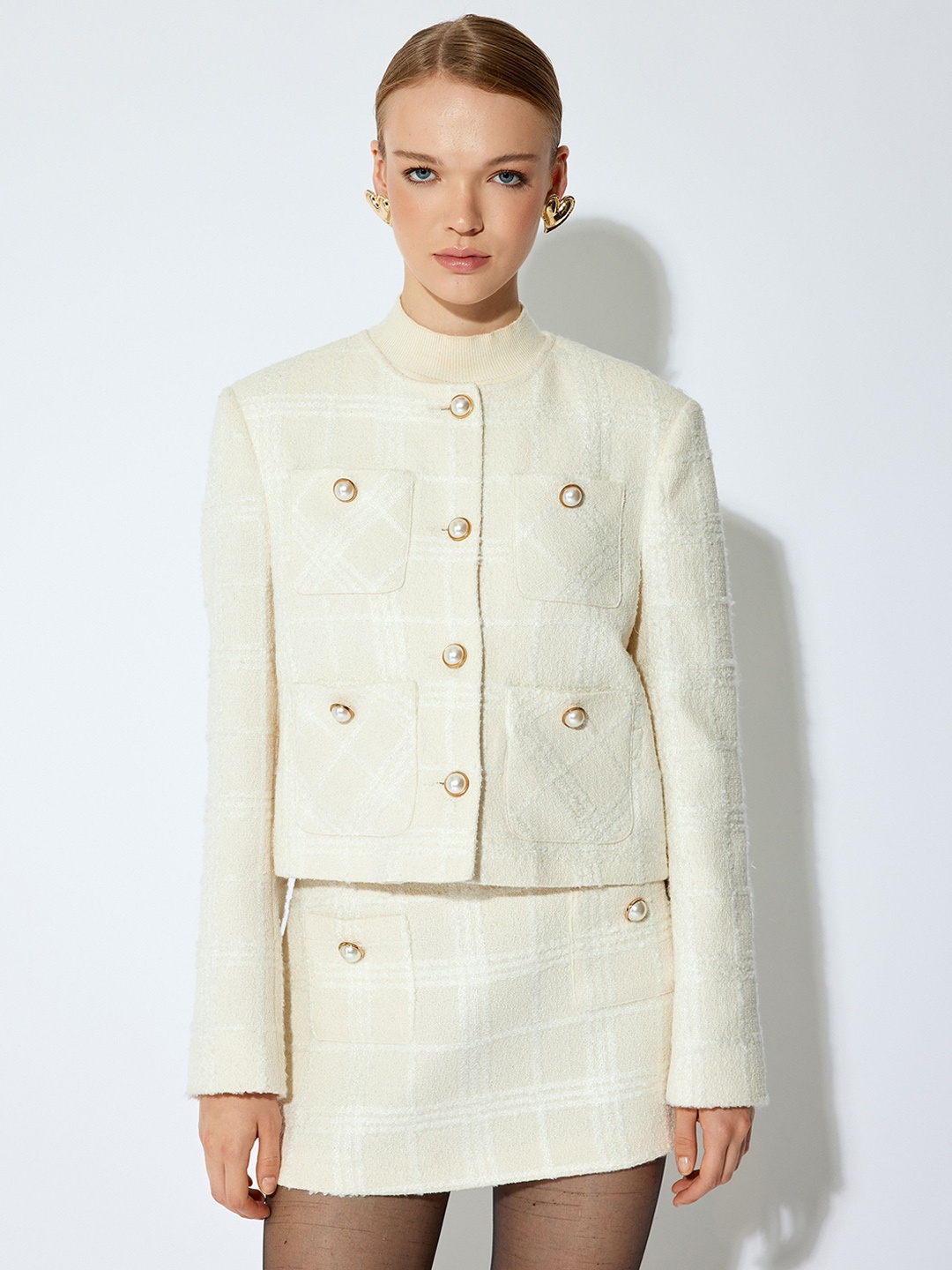 

Koton Women Tailored Jacket, Beige