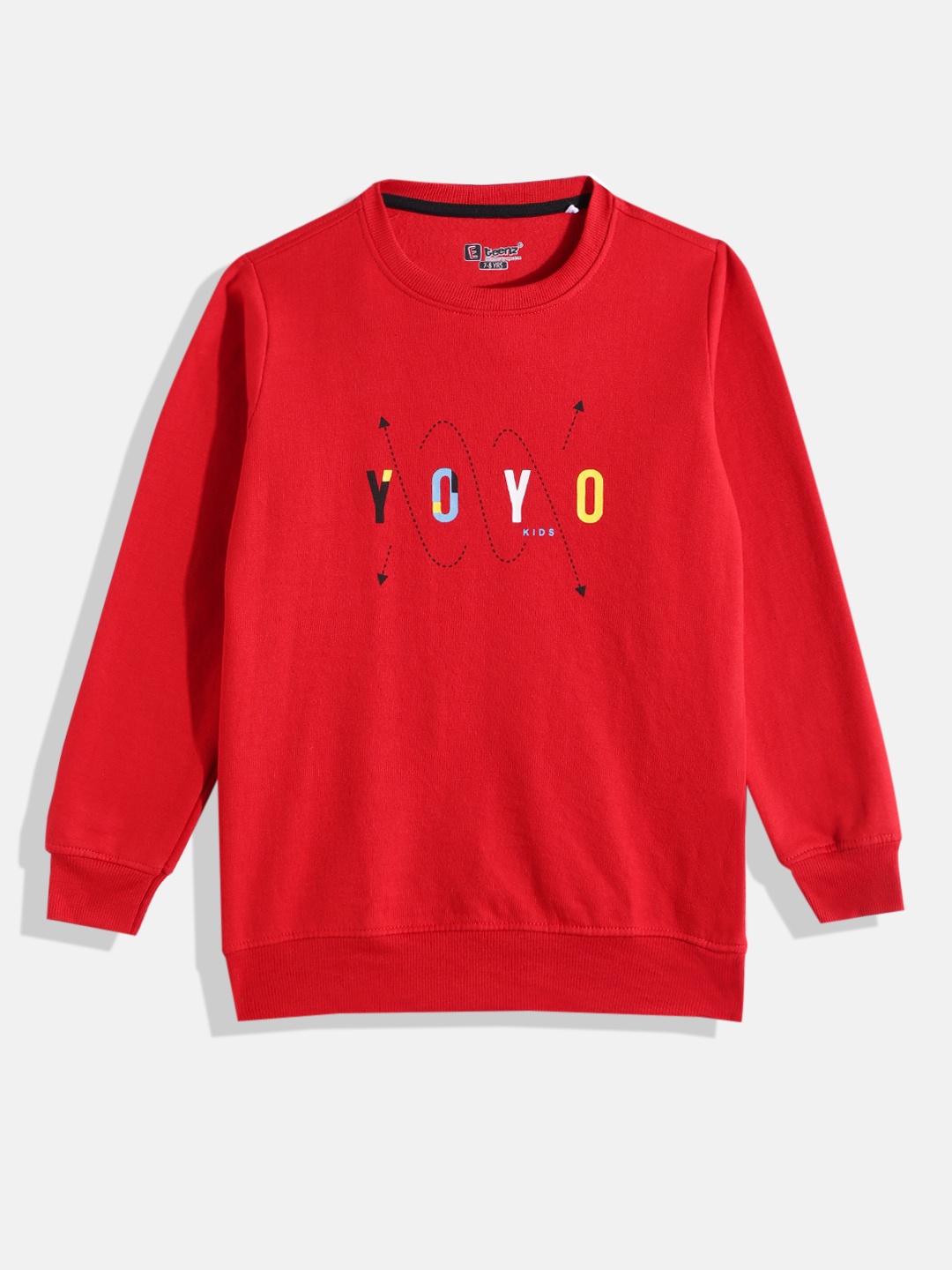 

Eteenz Boys Premium Cotton Typography Printed Sweatshirt, Red