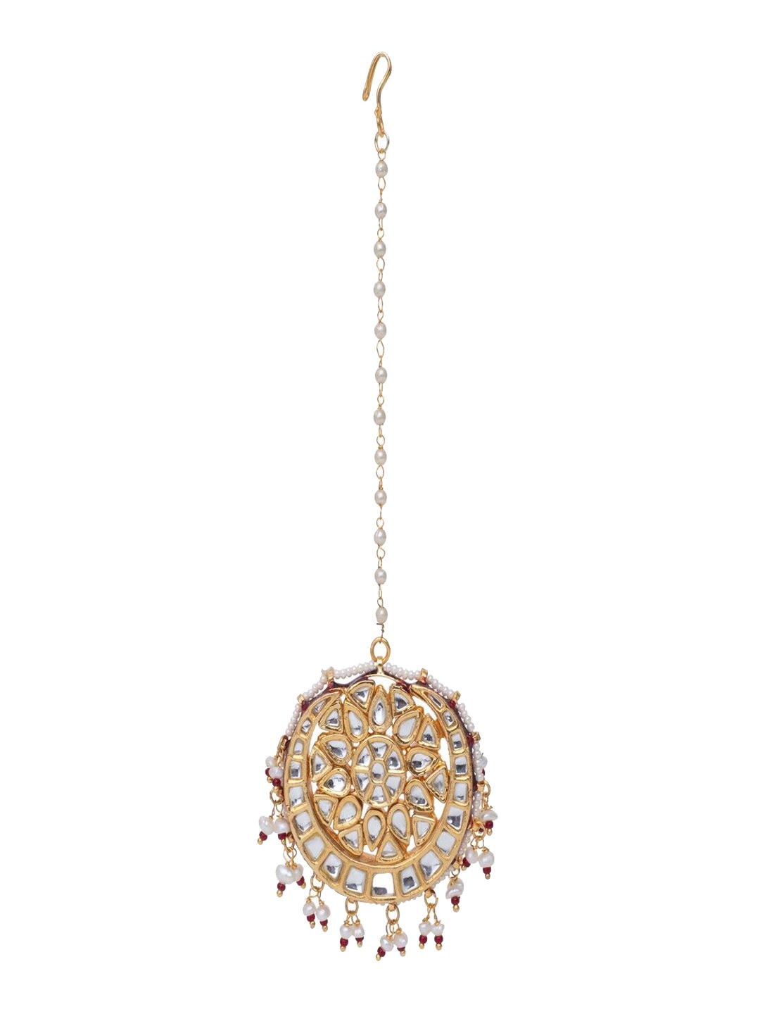 

Vivinia by Vidhi Gold-Plated Kundan Studded Maang Tikka Head Jewellery