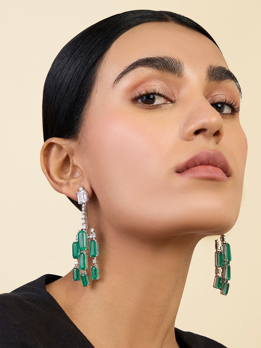 

Isharya Contemporary Drop Earrings, Green