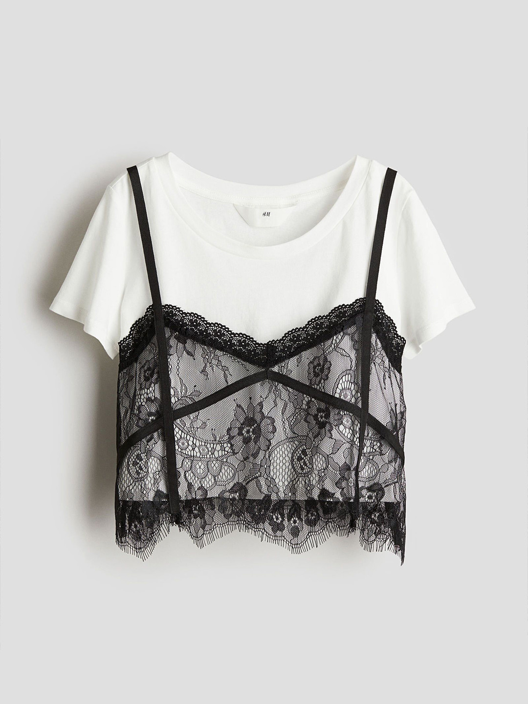 

H&M Girls Lace Top, White