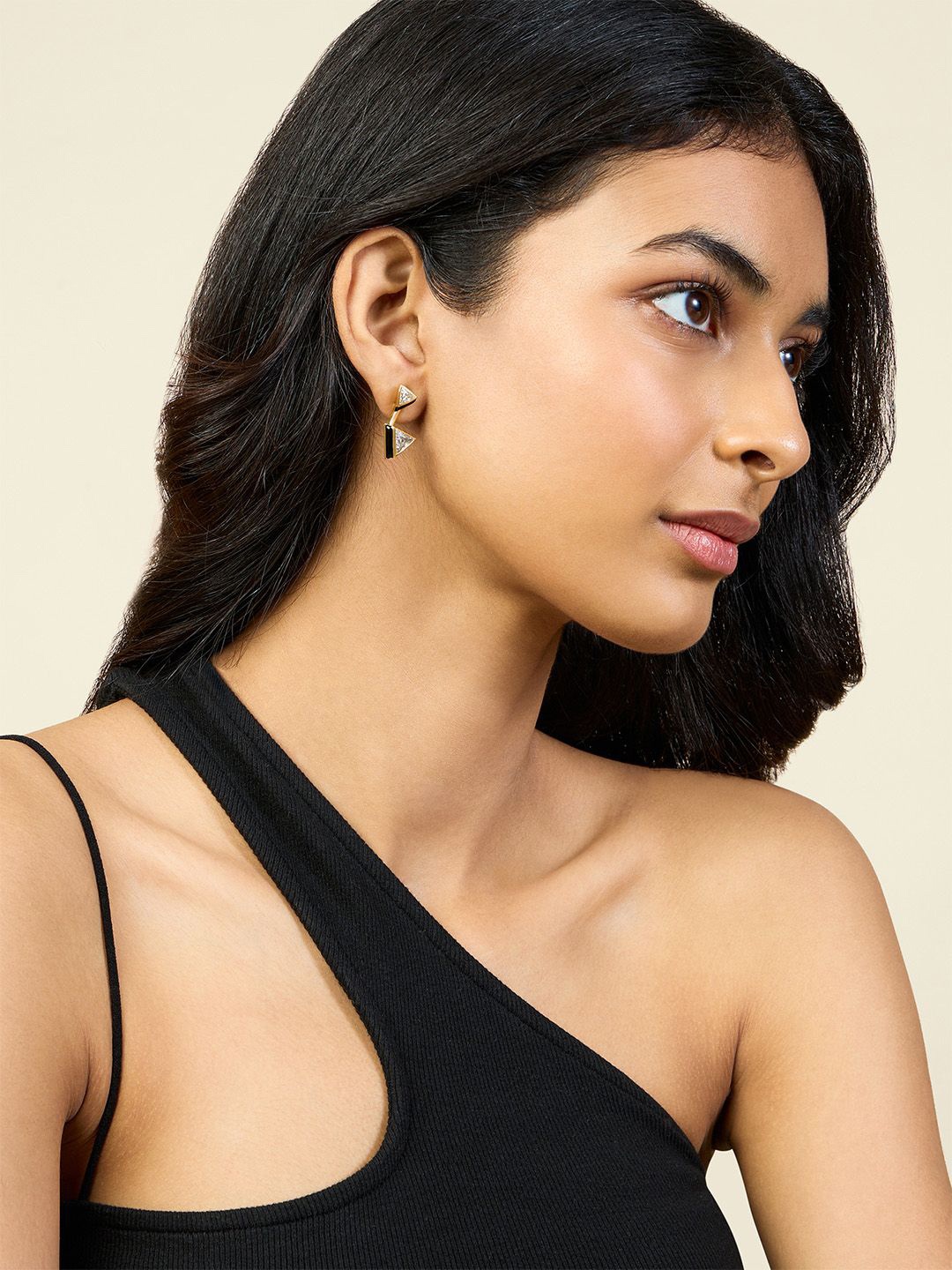

Isharya Contemporary Drop Earrings, Black