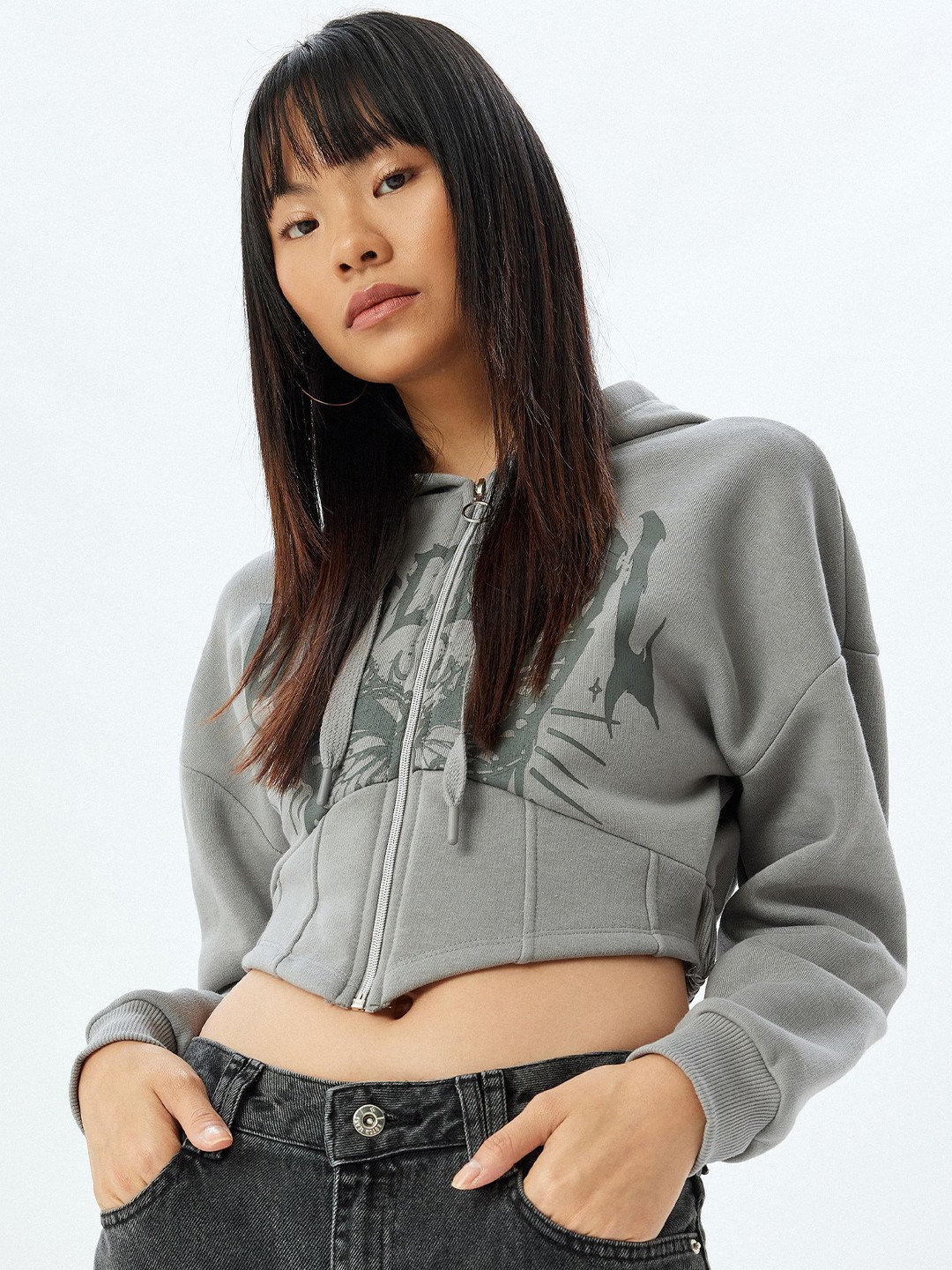 

Koton Women Sweatshirt, Grey