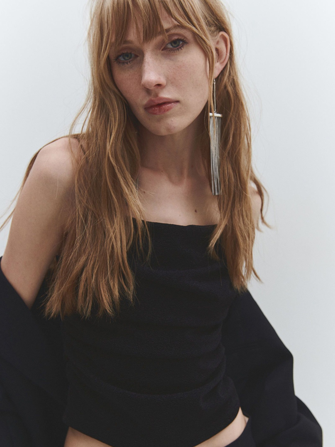 

H&M Draped Strappy Top, Black
