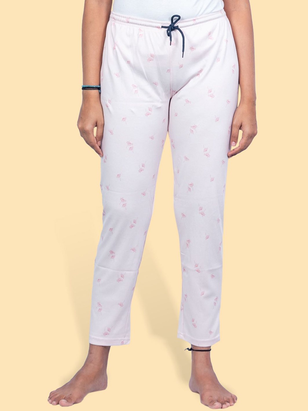 

Kryptic Printed Mid-Rise Straight Lounge Pant, White