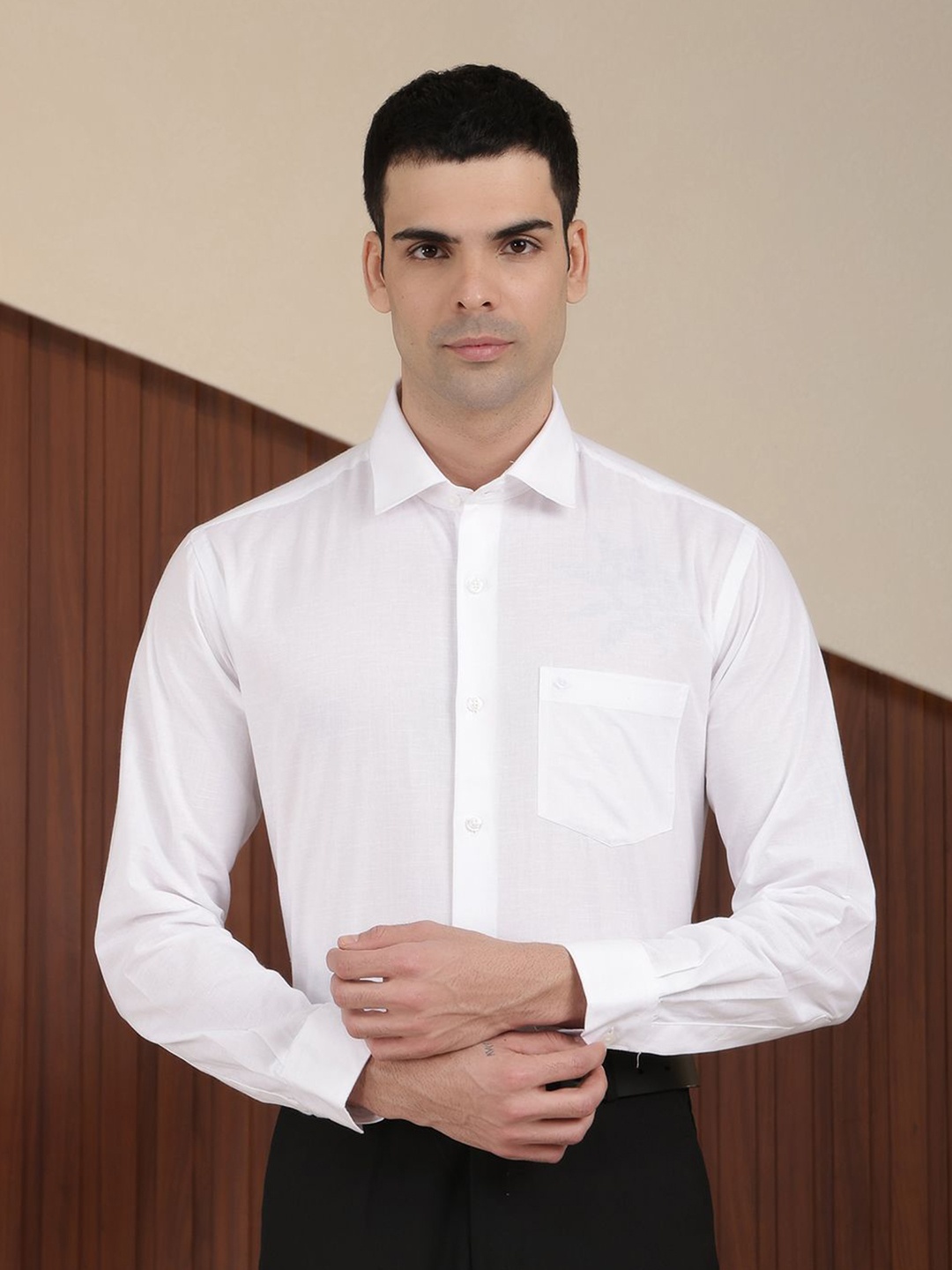 

COBB Men Opaque Formal Shirt, White