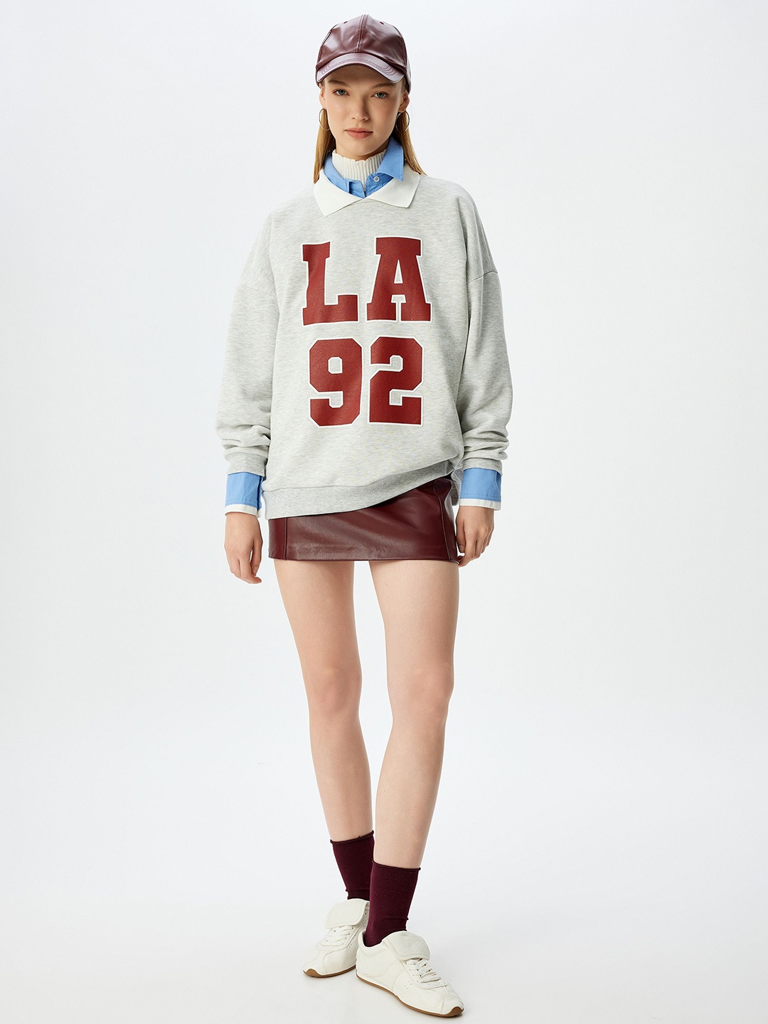 

Koton Women Printed Sweatshirt, Grey