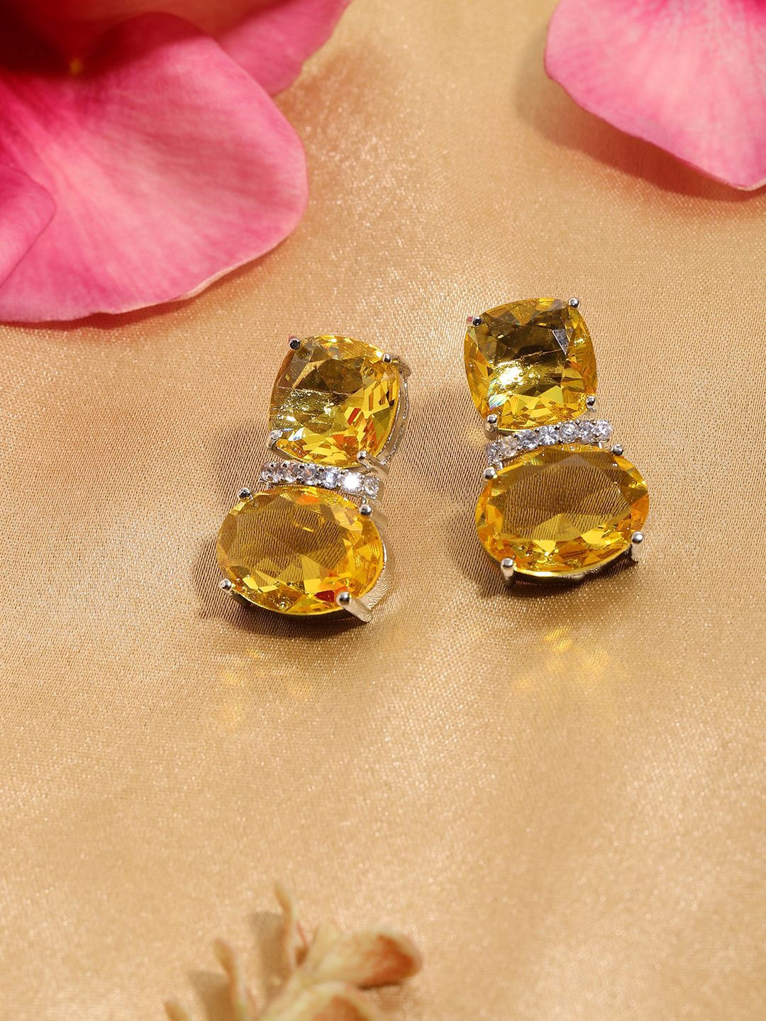 

RITU SINGH Contemporary Drop Earrings, Yellow