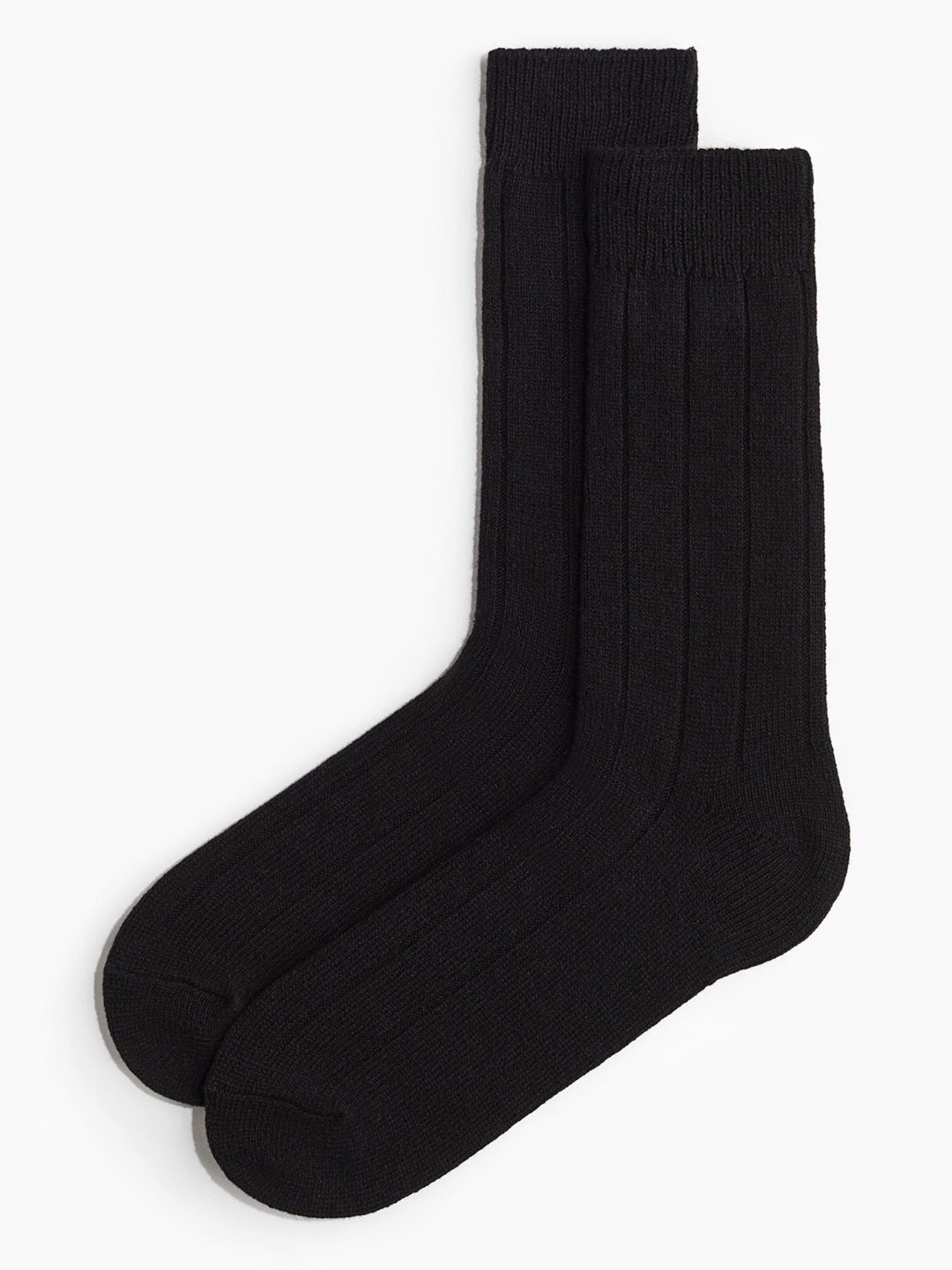 

H&M Rib-Knit Socks, Black