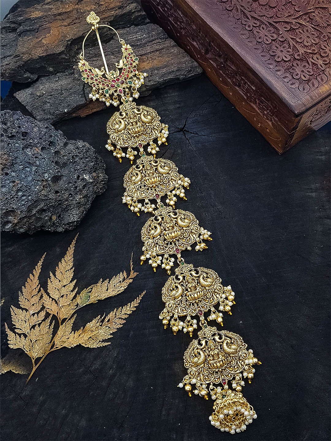 

GRIIHAM Women Embellished Hair Accessory Set of, Gold
