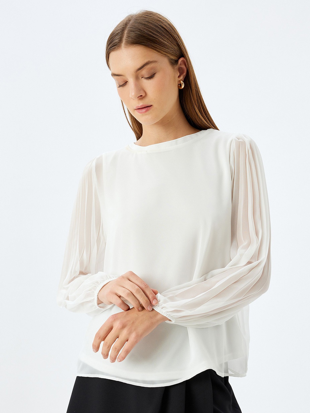 

Koton Puff Sleeve Top, Off white