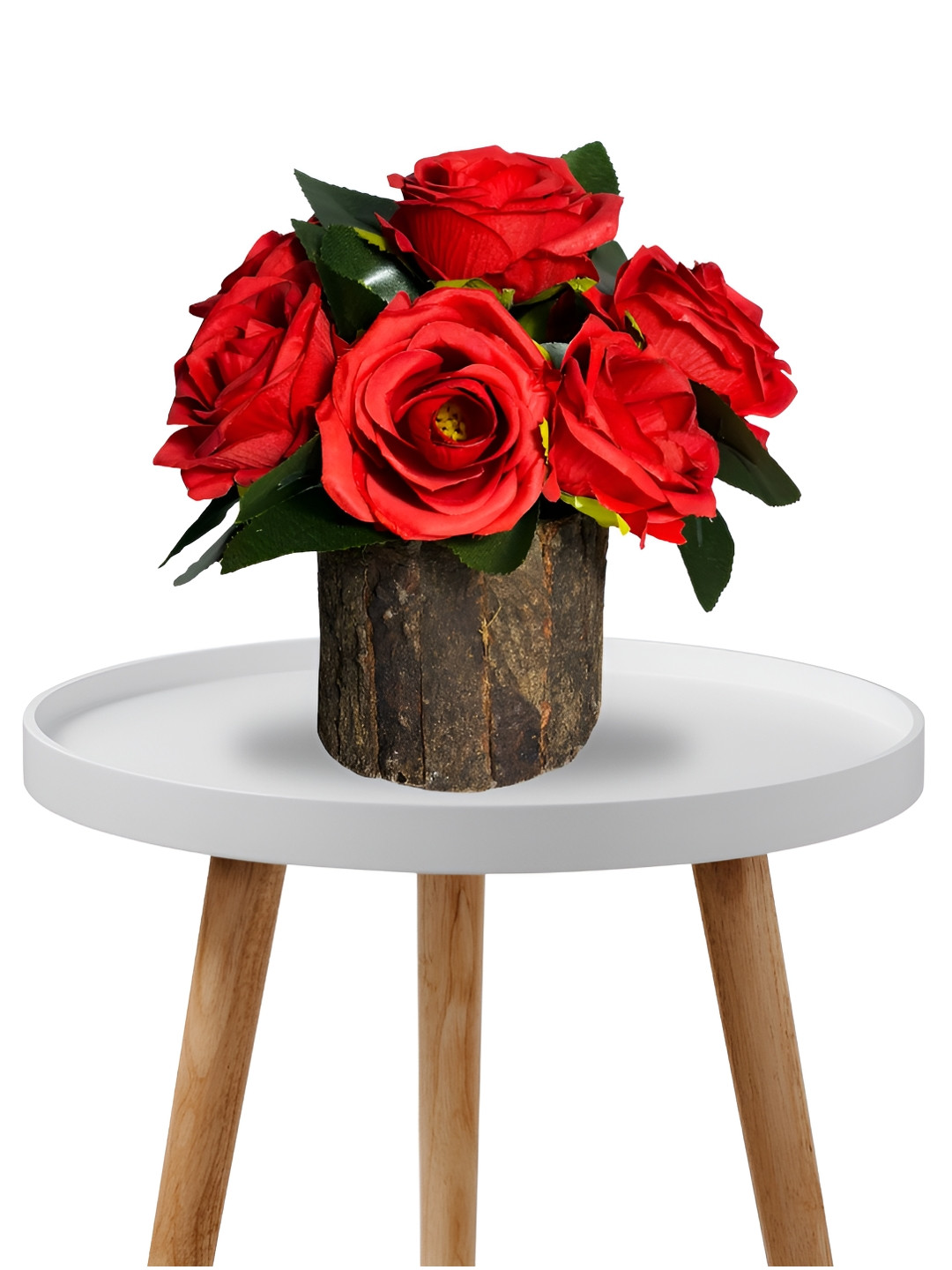 

Dekorly Red 1 Pieces Rose Artificial Flower With Pot