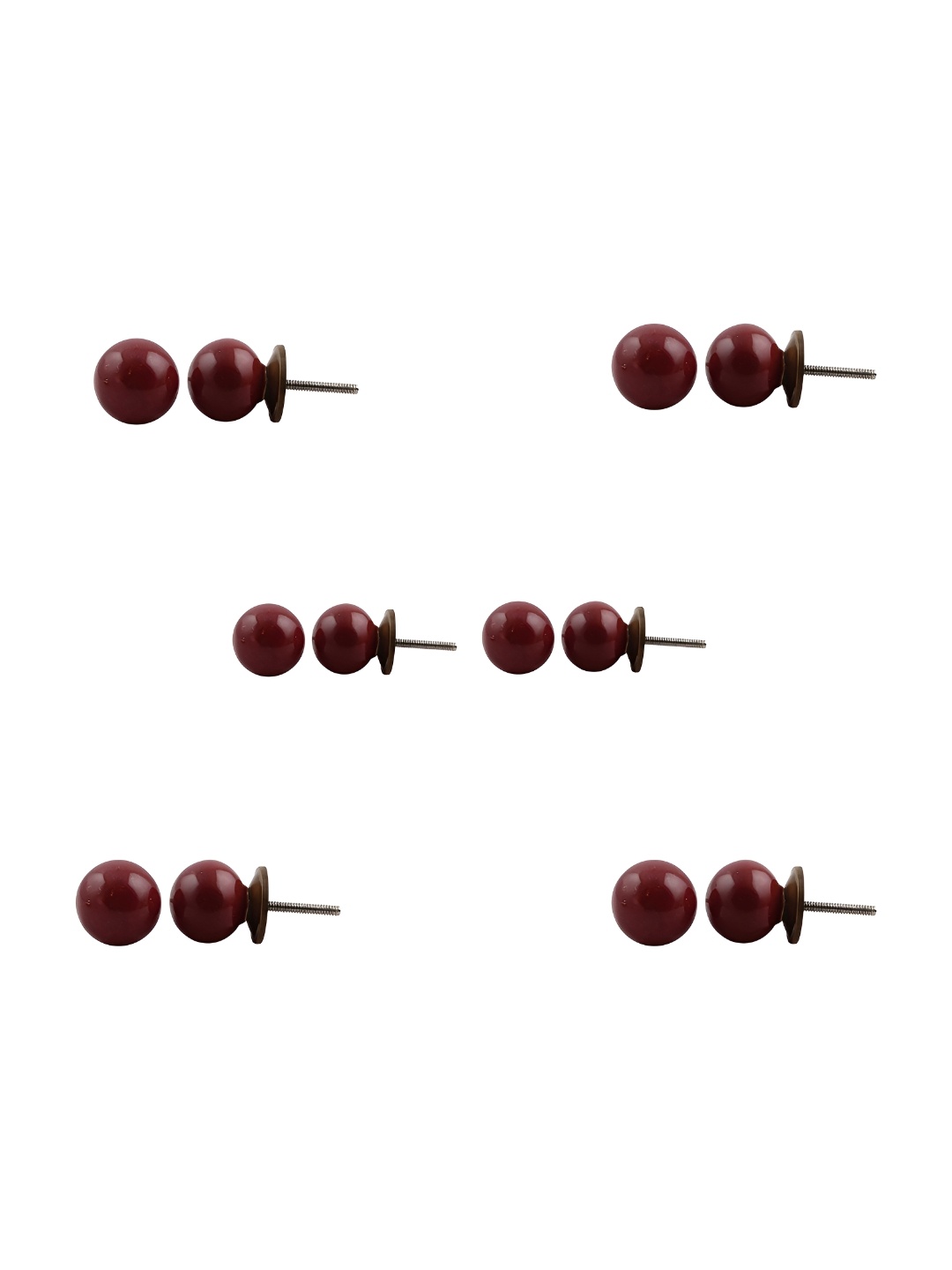 

Indianshelf 6Pcs Maroon Ceramic Knobs