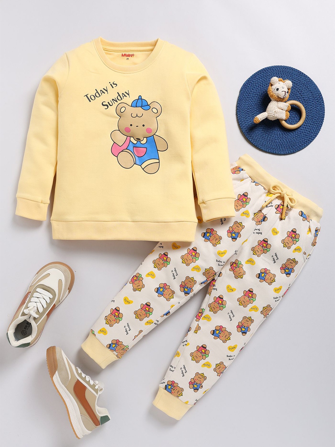 

MIMINO Boys Printed Sweatshirt, Yellow