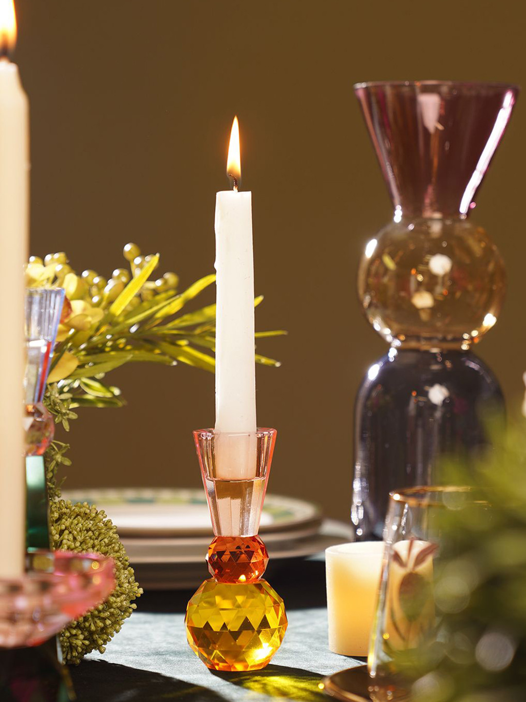 

Pure Home and Living Yellow Candle Holder