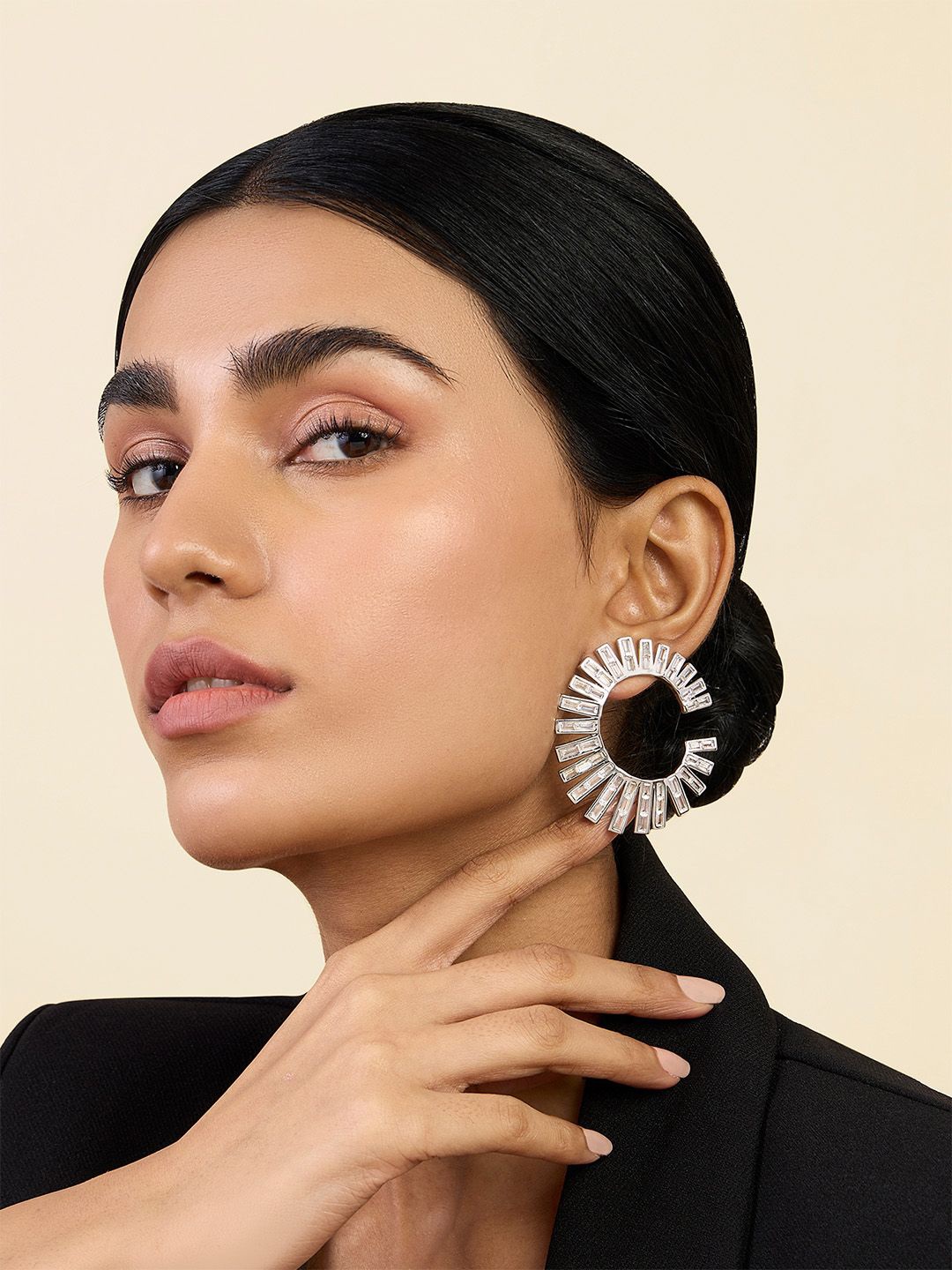 

Isharya Contemporary Studs Earrings, Silver