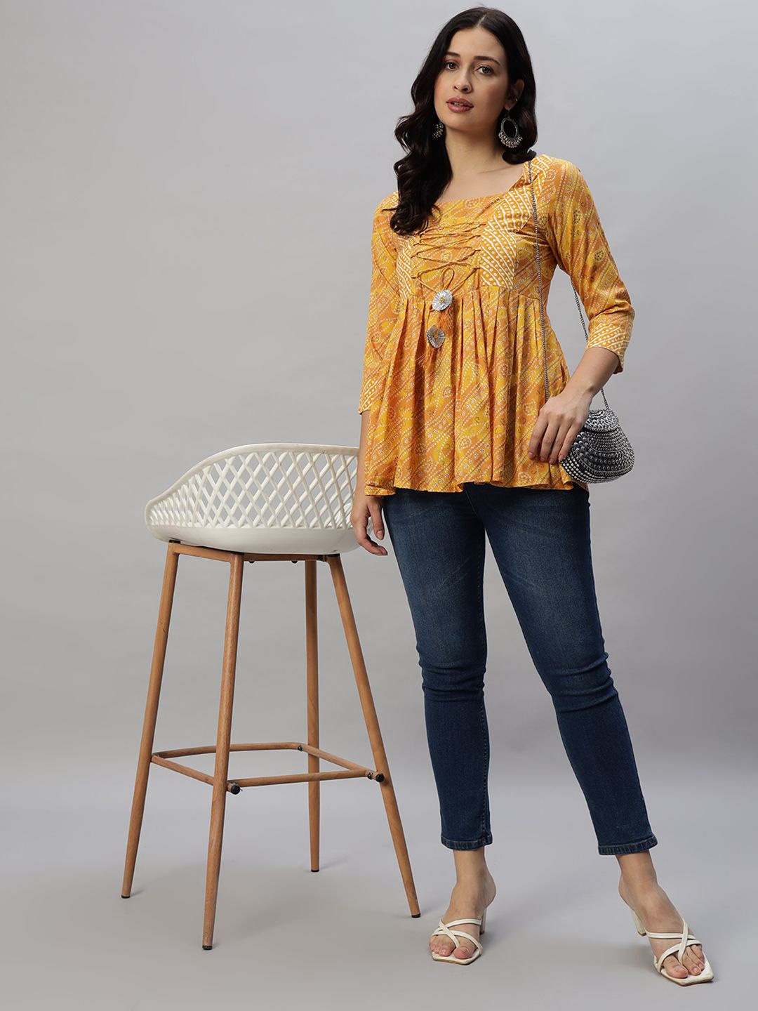 

KBZ Floral Print Top, Yellow