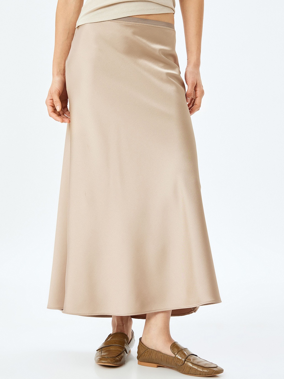 

Koton A Line Maxi Skirts, Beige