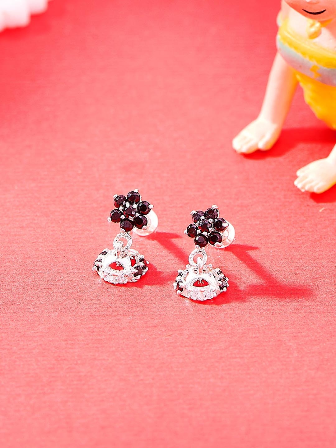 

Nipura 925 Sterling Silver Rhodium-Plated Bloom Studs Earrings