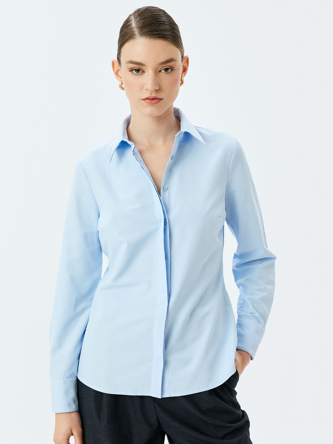 

Koton Women Opaque Casual Shirt, Blue