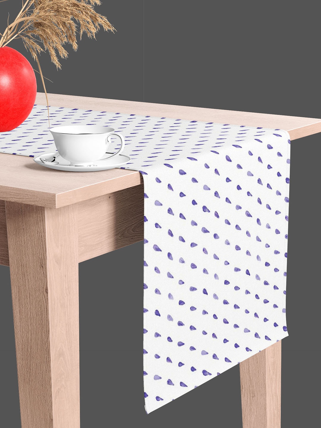

ArtzFolio Printed Table Runner for Dining & Center Table, White