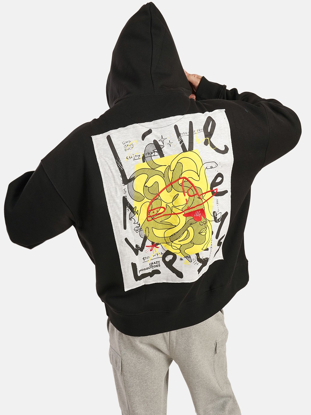

Crazy Mosquitoes Men Printed Sweatshirt, Black