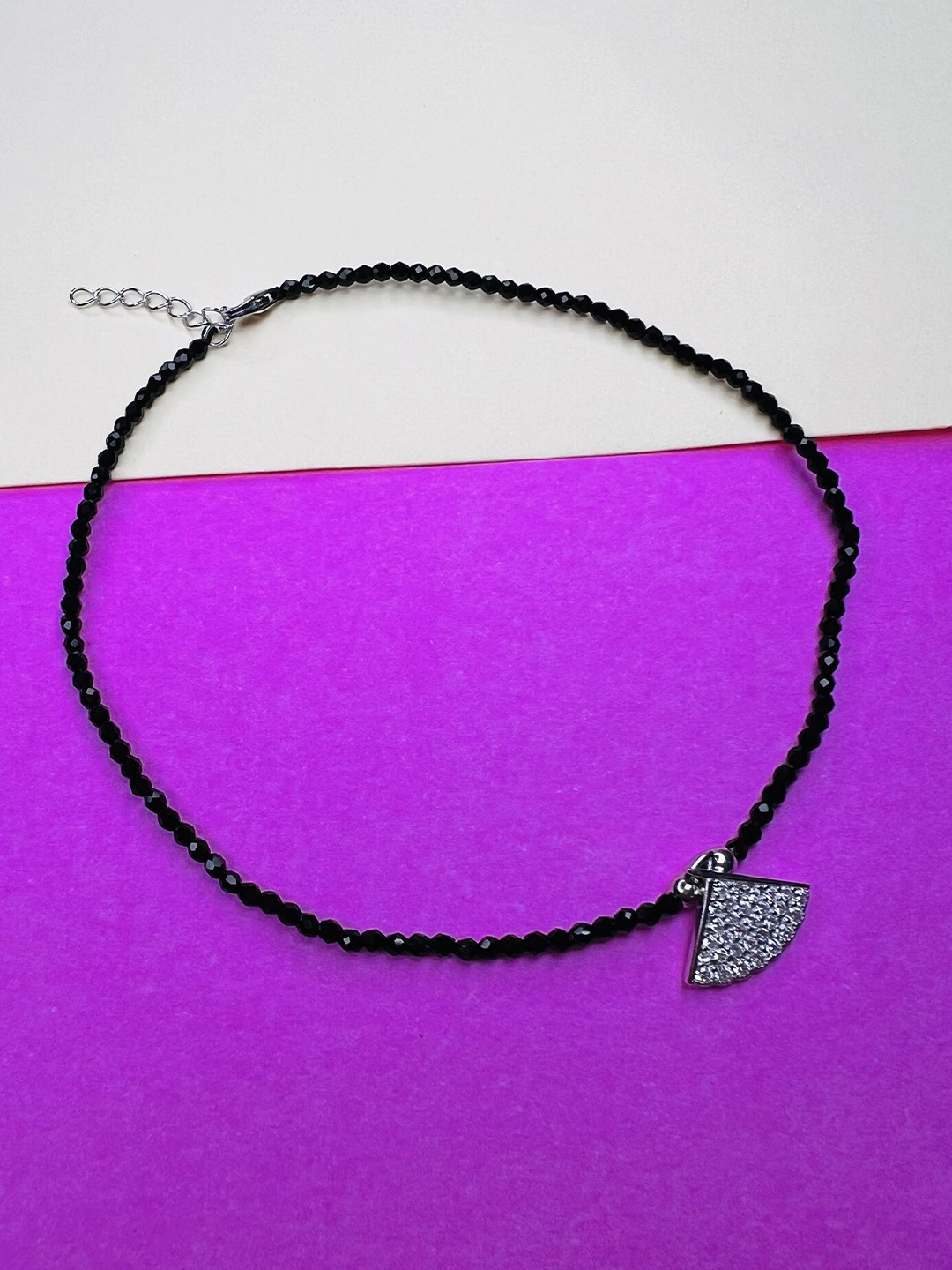 

Arte Jewels Artificial Stones Anklet, Black